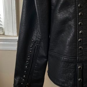 New faux black stone studded medium jacket